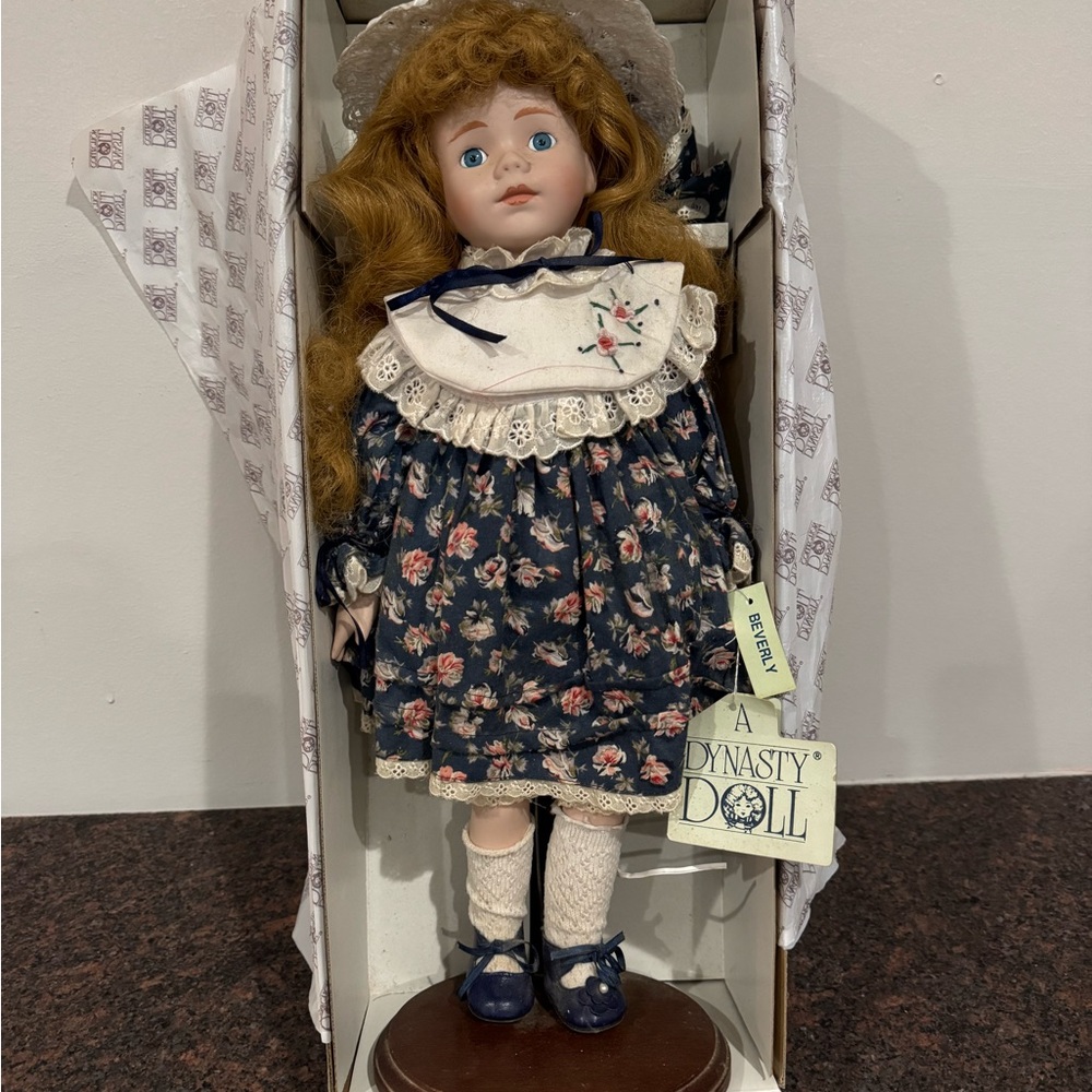 Dynasty Doll Beverly w/Tags and Wooden Stand